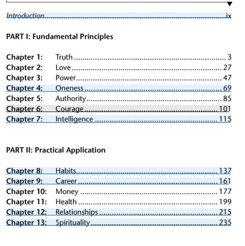 Steve Pavlina table of contents